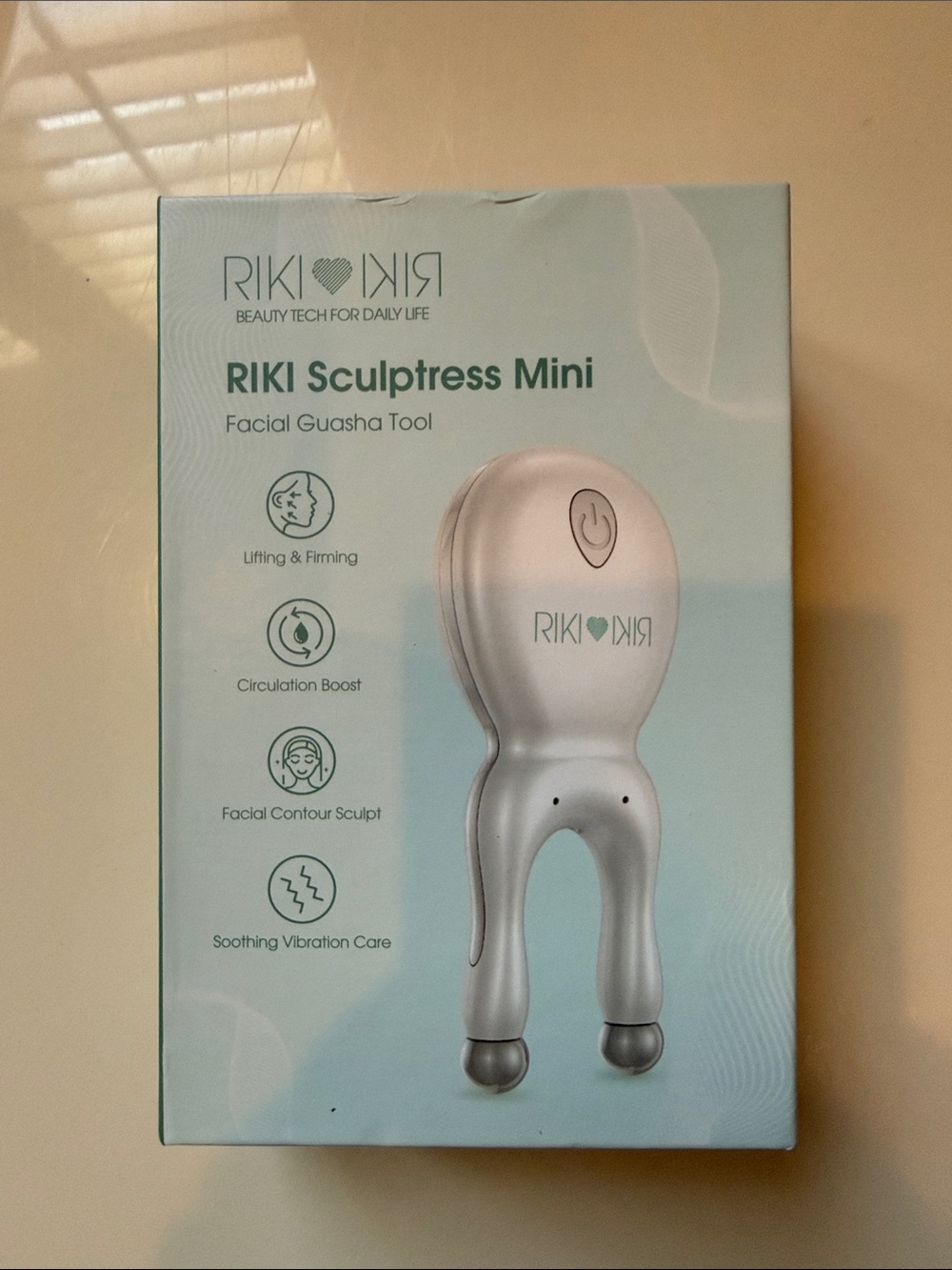 RIKKI Sculptress Mini Facial Gua Sha Tool - White/Silver